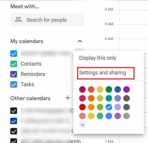 From-the-options-select-settings-and-sharing كيفية مزامنة تقويم Google Calendar مع Outlook
