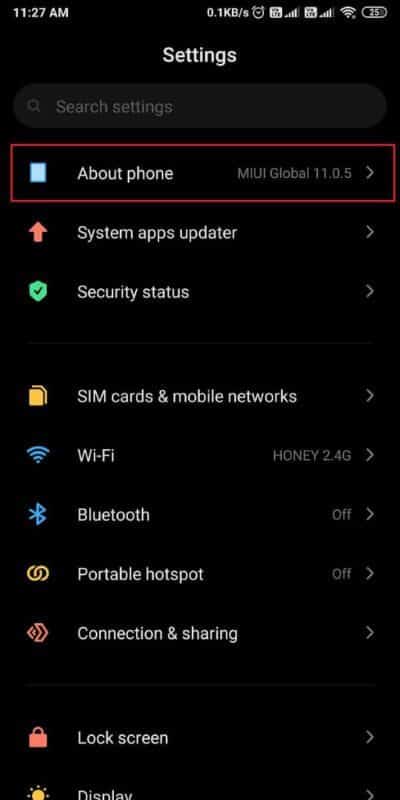 Go-to-the-About-phone-section.-512x1024-2 كيفية تعطيل تطبيقات بدء التشغيل التلقائي على Android