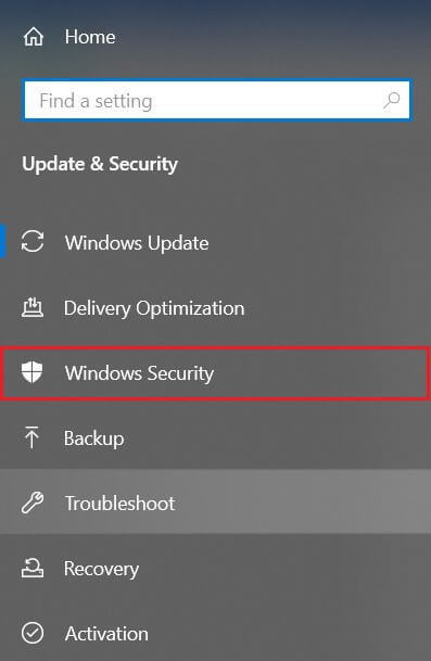 Head-to-the-windows-Security-in-the-panel-on-the-left-side 4 طرق لجعل تنزيل Steam أسرع