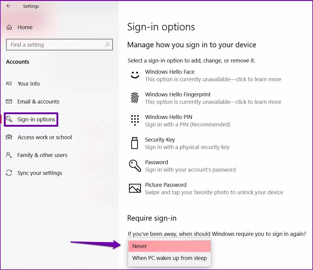 How-to-Disable-Login-Password-on-Windows-10-Sign-in-options_4d470f76dc99e18ad75087b1b8410ea9 كيفية تعطيل كلمة مرور على شاشة تسجيل الدخول في Windows 10