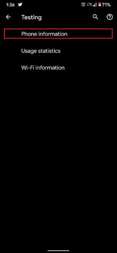 In-testing-menu-tap-on-Phone-information-473x1024-1 إصلاح الشبكة الخلوية غير متاحة للمكالمات الهاتفية