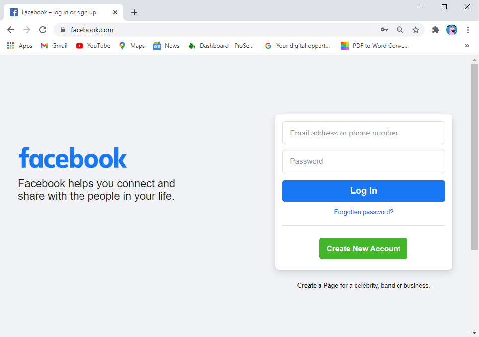 Log-in-to-your-Facebook-account-by-using-your-usernamephone-number-and-en كيفية التحقق من معرف البريد الإلكتروني المرتبط بحسابك على Facebook