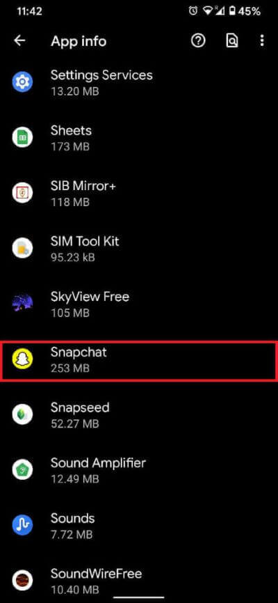 Navigate-and-find-the-app-info-for-Snapchat.-473x1024-1 كيفية إصلاح مشكلة لا يمكن تحديث Snapchat