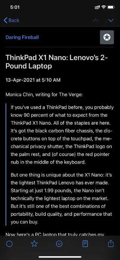 NetNewsWire-reading-2_40dd5eab97016030a3870d712fd9ef0f NetNewsWire مقابل Reeder: أي تطبيق قارئ RSS أفضل على iPhone