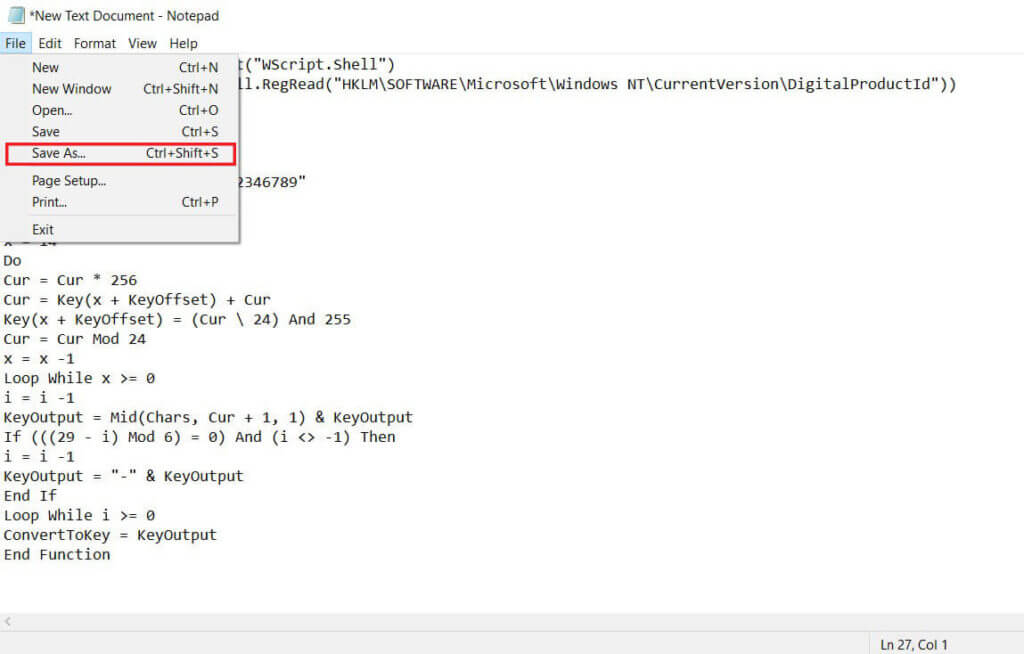 On-the-top-left-corner-of-the-TXT-document-click-on-‘File-and-then-click-on-‘Save-as.-1024x654-1 كيفية البحث عن Product Key مفتاح منتج Windows 10 الخاص بك