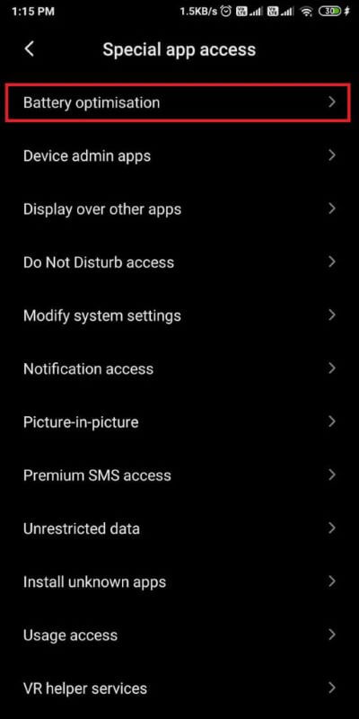 Open-battery-optimization.-512x1024-1 كيفية تعطيل تطبيقات بدء التشغيل التلقائي على Android