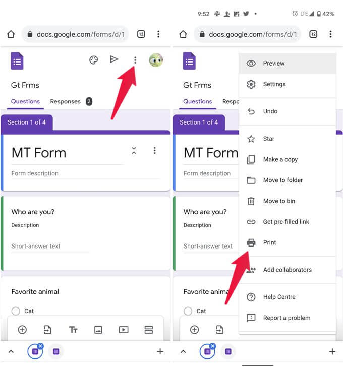 كيفية تحويل نماذج Google إلى PDF على أجهزة الكمبيوتر الشخصية وأجهزة Mac و Android و iPhone و iPad - %categories