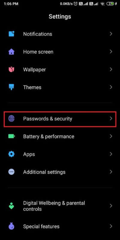 Scroll-down-and-open-the-battery-tab.-Some-users-will-have-to-open-passwords-and-security-s-512x1024-1 كيفية تعطيل تطبيقات بدء التشغيل التلقائي على Android