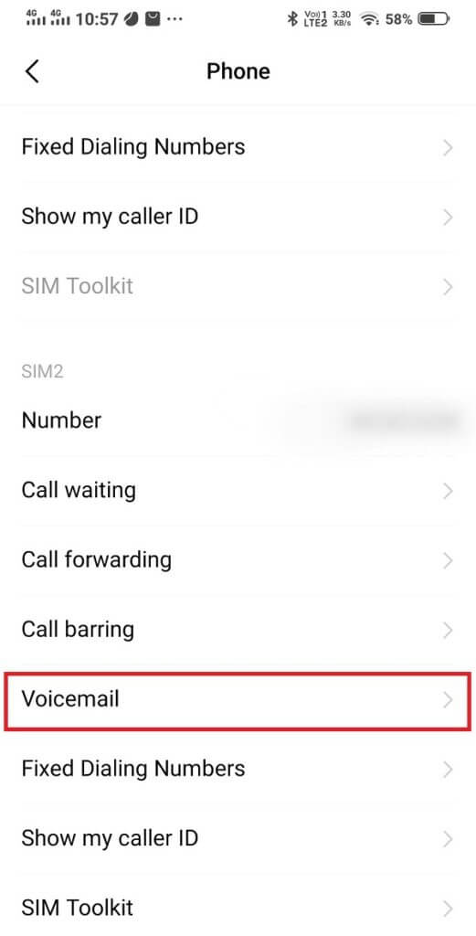 Scroll-down-and-open-voicemail-521x1024-1 كيفية إصلاح عدم عمل البريد الصوتي على Android