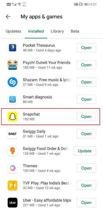 كيفية إصلاح مشكلة لا يمكن تحديث Snapchat - %categories