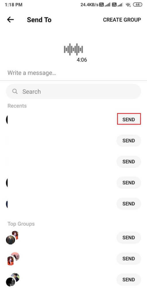 Select-the-Contact-from-your-friend-list-and-tap-on-Send-next-to-the-contact-name.-512x1024-1 كيفية إرسال الموسيقى على Facebook Messenger