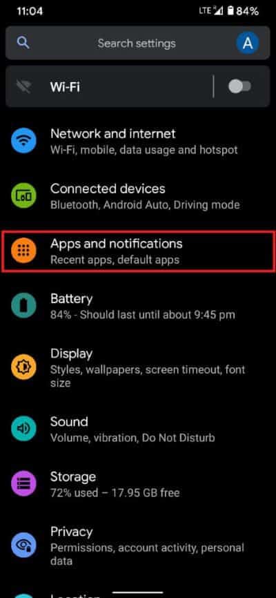 Tap-on-Apps-and-notifications-473x1024-2 كيفية إصلاح عدم عمل Android Auto