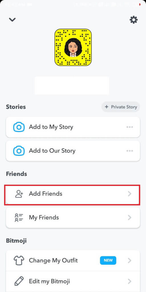 Tap-on-add-friends-from-the-512x1024-1 كيفية تعطيل طلبات الإضافة غير المرغوب فيها على Snapchat
