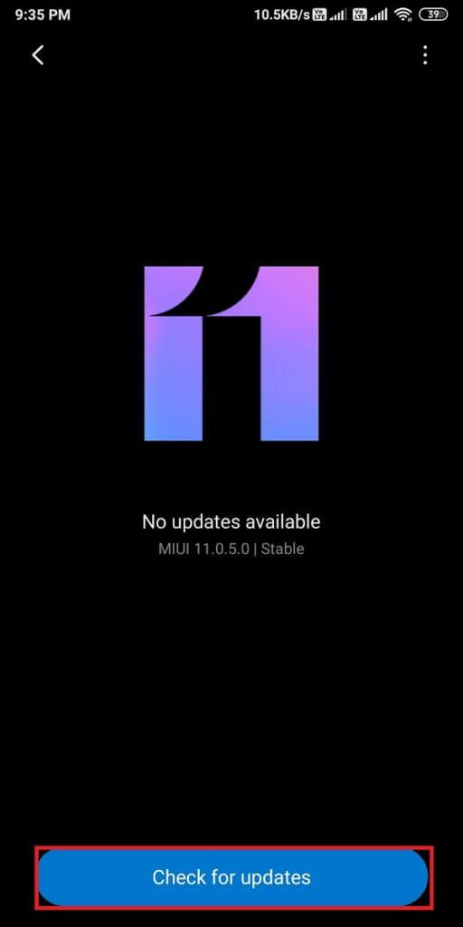 Tap-on-check-for-updates-512x1024-1 9 طرق لإصلاح عدم عمل رسائل Instagram المباشرة