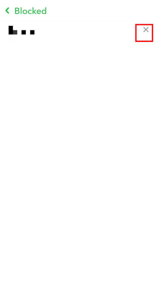 Tap-on-the-X-sign-adjacent-to-the-contact-you-wish-to-unblock.-519x1024-1 كيفية إلغاء إضافة أشخاص على Snapchat