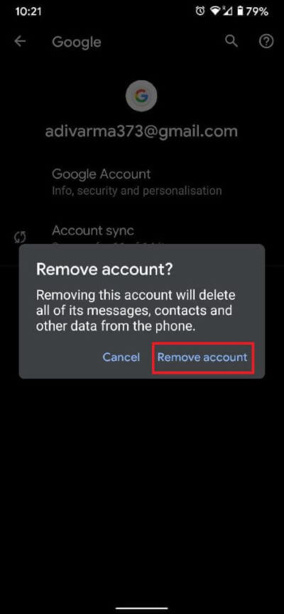 Tap-on-‘Remove-account-to-properly-disconnect-the-Google-account-from-your-Android-device.-473x1024-1 كيفية إزالة حساب Google من جهاز Android الخاص بك