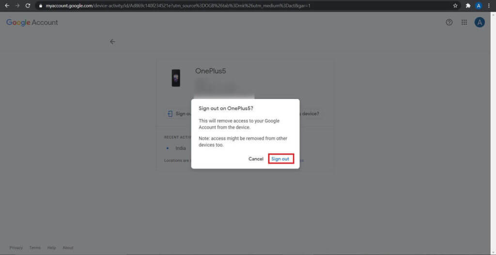 Tap-on-‘Sign-out-to-remove-the-google-account-from-your-Android-device.-1024x526-1 كيفية إزالة حساب Google من جهاز Android الخاص بك