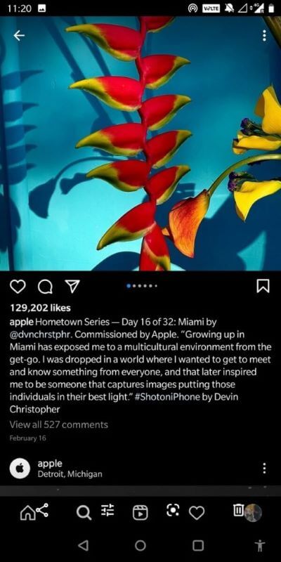 Then-take-a-screenshot-of-the-image-text-that-you-want-to-copy.-512x1024-1 كيفية نسخ التسميات التوضيحية والتعليقات والسيرة الذاتية على Instagram