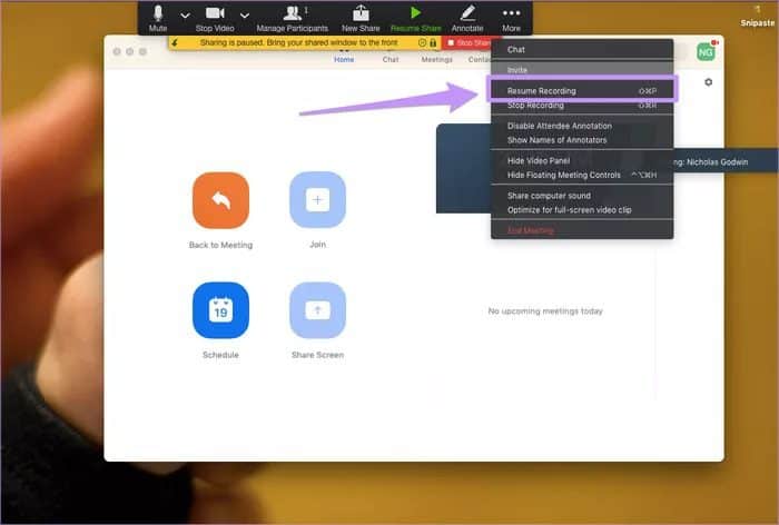 ZoomMeetingPopupMenu_935adec67b324b146ff212ec4c69054f كيفية تسجيل شاشتك باستخدام ميزة Zoom على Windows 10 و macOS