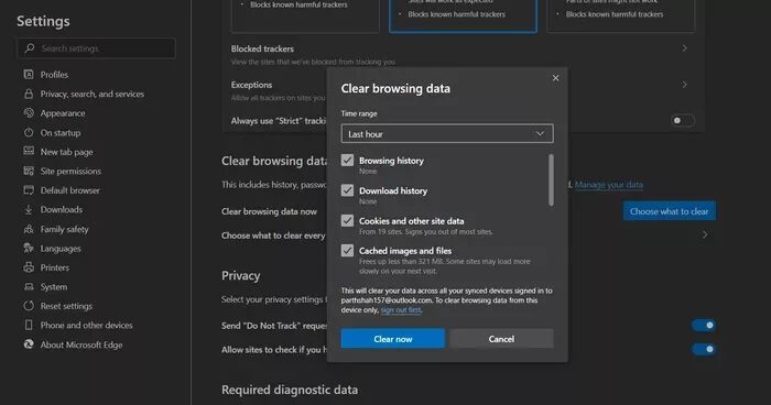 clear-cache_4d470f76dc99e18ad75087b1b8410ea9 أفضل 7 طرق لإصلاح رمز خطأ status_​invalid_​image_​hash على Microsoft Edge