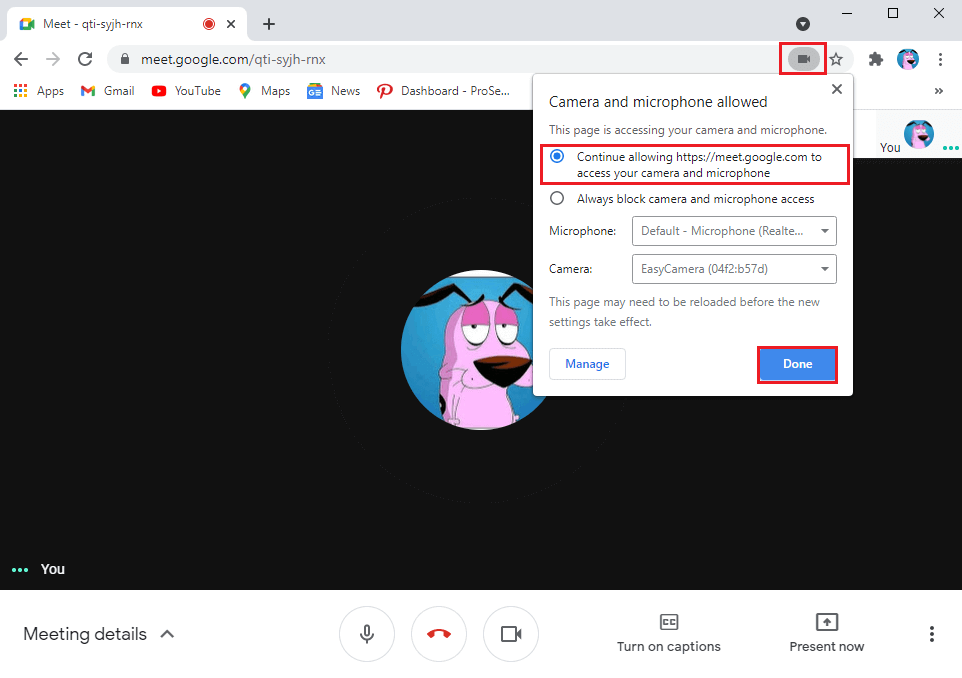 click-on-the-camera-icon-from-the-top-right-corner-of-the-screen-and-make-sure-you-grant-permission-to-Go كيفية إصلاح عدم وجود كاميرا في Google Meet
