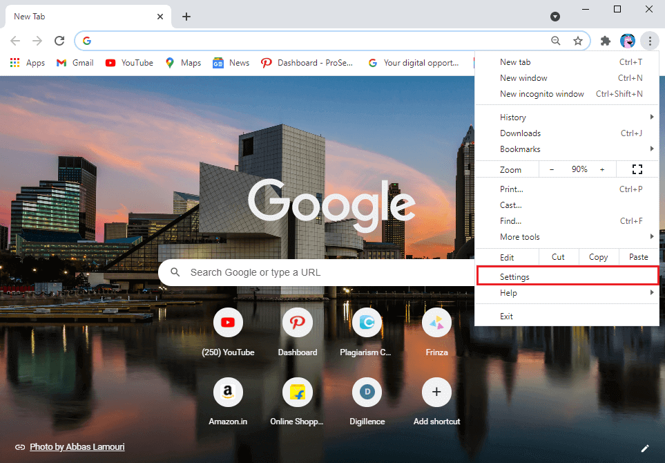 click-on-the-three-vertical-dots-from-the-top-right-corner-of-the-screen-and-go-to-Settings.- كيفية إصلاح عدم وجود كاميرا في Google Meet