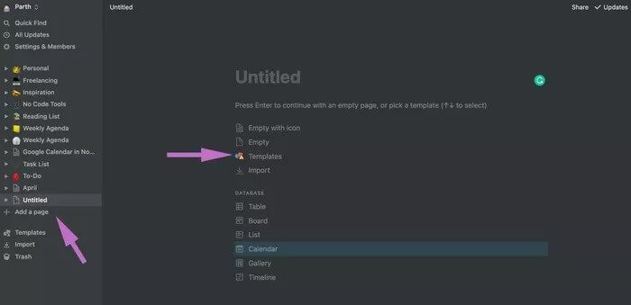 create-notion-page_935adec67b324b146ff212ec4c69054f كيفية استخدام Notion كأداة مخطط