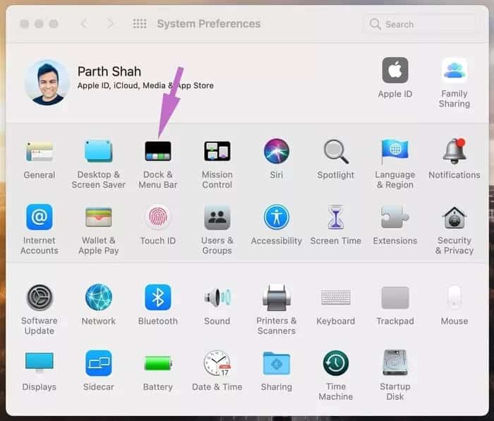 dock-and-menu-bar_935adec67b324b146ff212ec4c69054f دليل لإضافة وحدات مركز التحكم إلى شريط القوائم على جهاز Mac