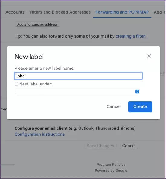 gmail-create-label_4d470f76dc99e18ad75087b1b8410ea9 أفضل 5 نصائح للحفاظ على صندوق البريد الوارد في Gmail الخاص بك نظيفًا