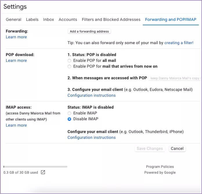 gmail-settings-forwarding-and-pop_4d470f76dc99e18ad75087b1b8410ea9 أفضل 5 نصائح للحفاظ على صندوق البريد الوارد في Gmail الخاص بك نظيفًا