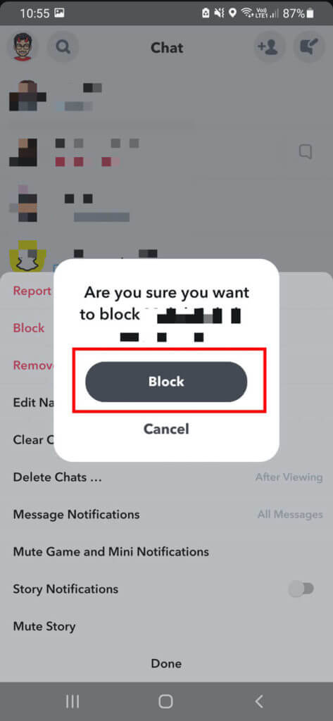 tap-on-the-confirmation-box.-473x1024-1 كيفية حذف الرسائل على Snapchat