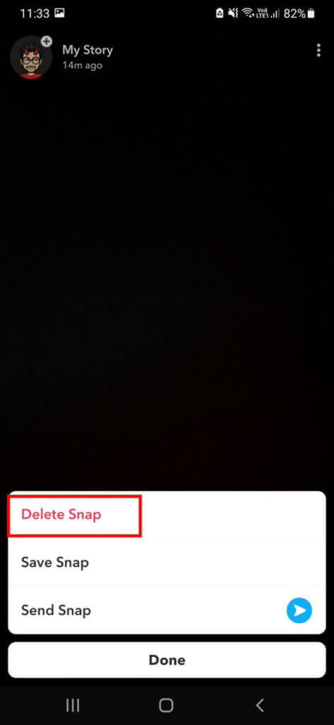 tap-on-the-delete-snap-option-473x1024-1 كيفية حذف الرسائل على Snapchat