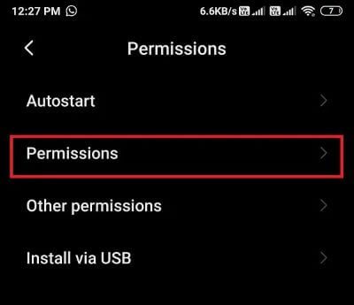 Again-click-on-permissions 8 طرق لإصلاح عدم عمل مكالمة فيديو Instagram