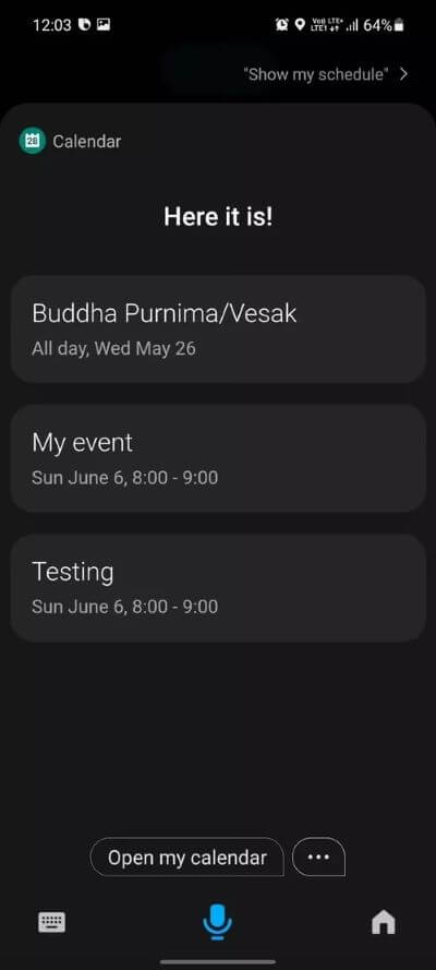 Bixby-showing-schedule_40dd5eab97016030a3870d712fd9ef0f دليل لإعداد واستخدام Bixby Routines على أجهزة Samsung Galaxy