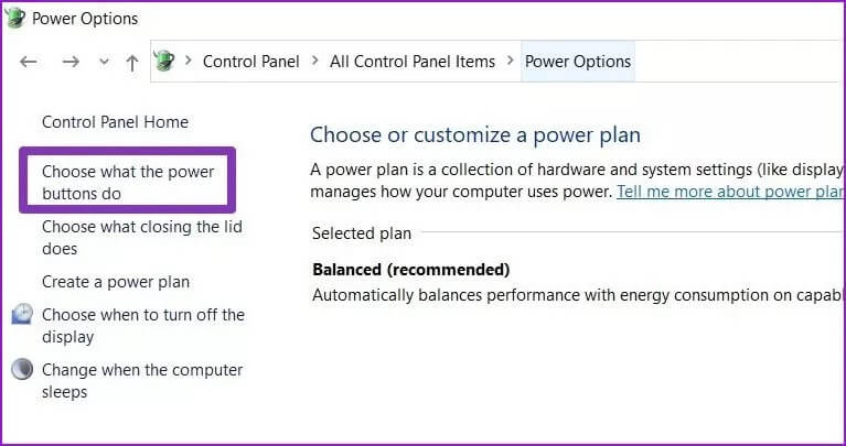Choose-what-power-buttons-do-option_4d470f76dc99e18ad75087b1b8410ea9 أفضل 7 طرق لحل مشكلة تأخر فتح Windows 10