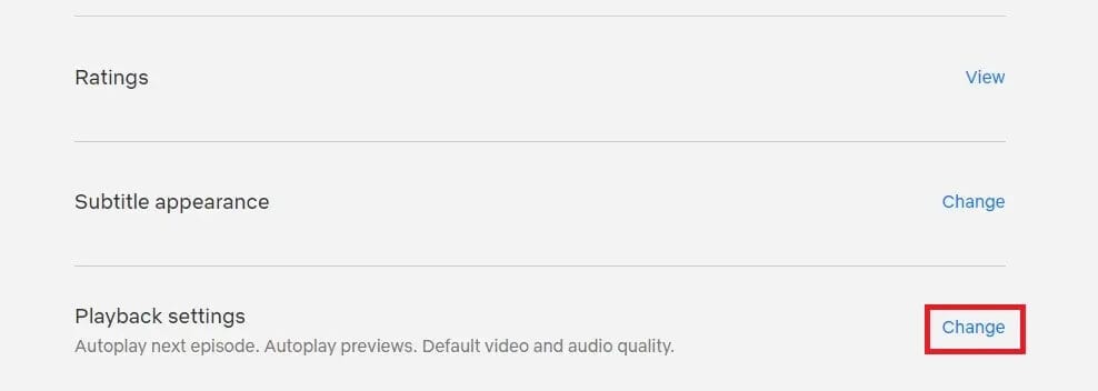 Click-on-Change-in-front-of-playback-settings كيفية تغيير جودة فيديو Netflix على جهاز الكمبيوتر الخاص بك