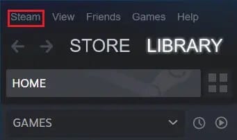 Click-on-Steam-in-top-left-corner إصلاح خطأ قرص Steam تالف على نظام التشغيل Windows 10