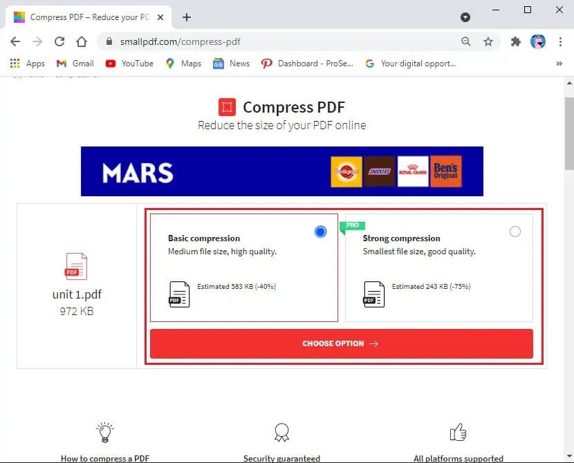 Click-on-choose-option-at-the-bottom كيفية ضغط ملف PDF لتقليل حجم ملفه