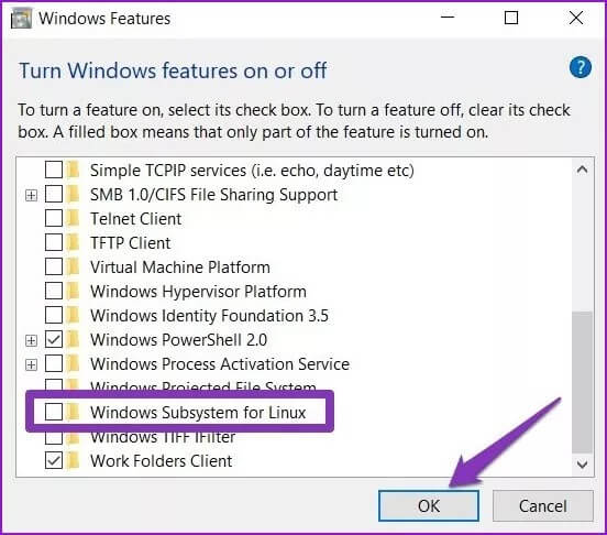 Disable-Linux-Terminal_4d470f76dc99e18ad75087b1b8410ea9 أفضل 7 طرق لحل مشكلة تأخر فتح Windows 10