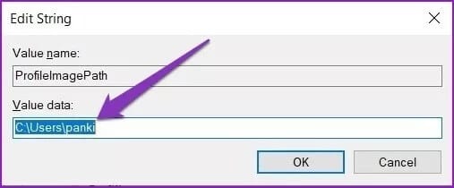 Edit-String-Window_4d470f76dc99e18ad75087b1b8410ea9 أفضل 5 طرق لإصلاح خطأ تسجيل الدخول باستخدام ملف تعريف مؤقت على Windows 10