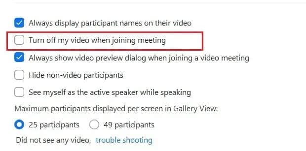 إظهار صورة الملف الشخصي في اجتماع Zoom بدلاً من الفيديو - %categories