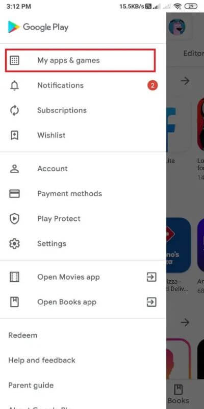 Go-to-the-My-apps-and-games-section.-512x1024-1 8 طرق لإصلاح عدم عمل مكالمة فيديو Instagram