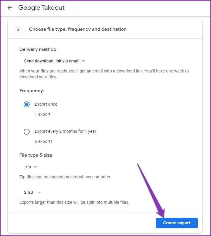 Google-Takeout-Create-export_4d470f76dc99e18ad75087b1b8410ea9 كيفية عرض وإدارة سجل المواقع في Google Maps