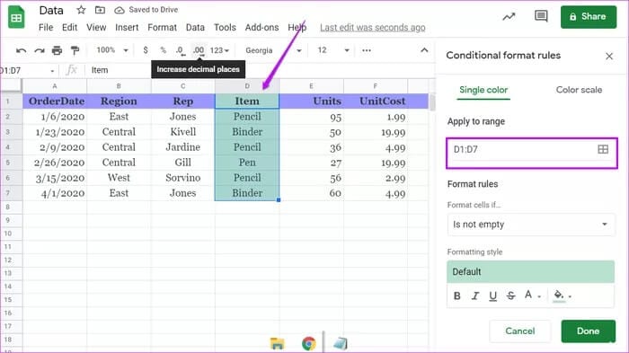 دليل لاستخدام التنسيق الشرطي في Google Sheets - %categories