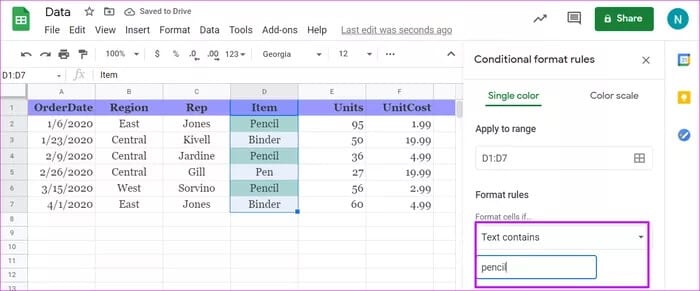 دليل لاستخدام التنسيق الشرطي في Google Sheets - %categories