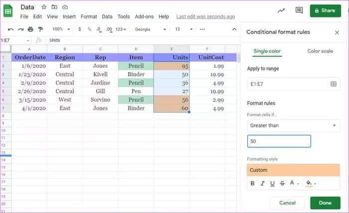 دليل لاستخدام التنسيق الشرطي في Google Sheets - %categories