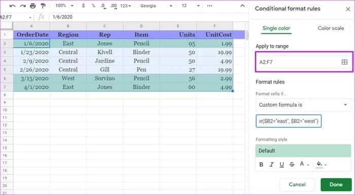 دليل لاستخدام التنسيق الشرطي في Google Sheets - %categories