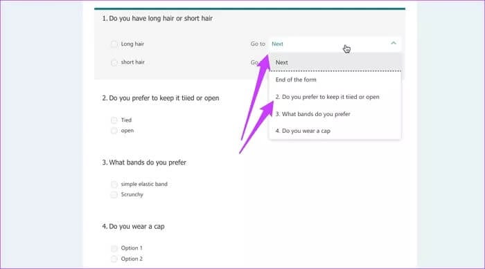 كيفية إضافة أقسام فرعية في Microsoft Forms - %categories