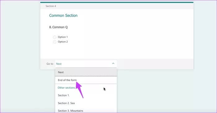 How_to_Add_Branching_in_Microsoft_Forms5_935adec67b324b146ff212ec4c69054f كيفية إضافة أقسام فرعية في Microsoft Forms