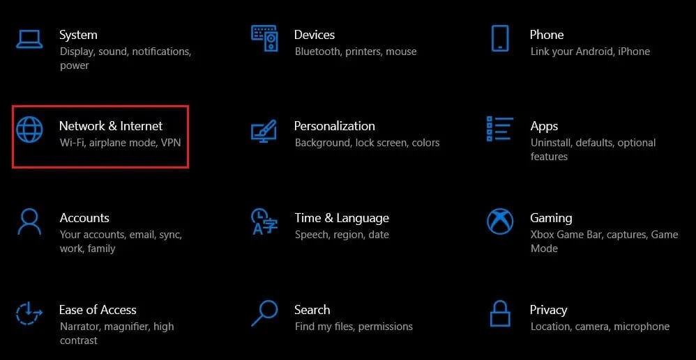 In-settings-app-click-on-Network-and-Internet كيفية تغيير نوع NAT على جهاز الكمبيوتر